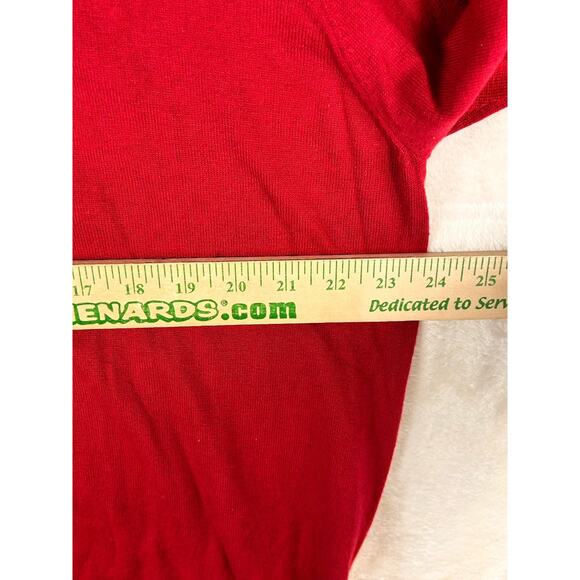 JCP JC Penney Cashmere Blend V-Neck Sweater Mens XL Columbus Red Luxury - Picture 4 of 9